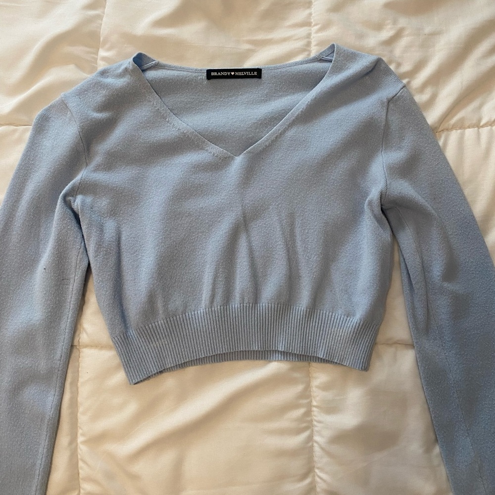 Brandy Melville Light Blue Crop Top
